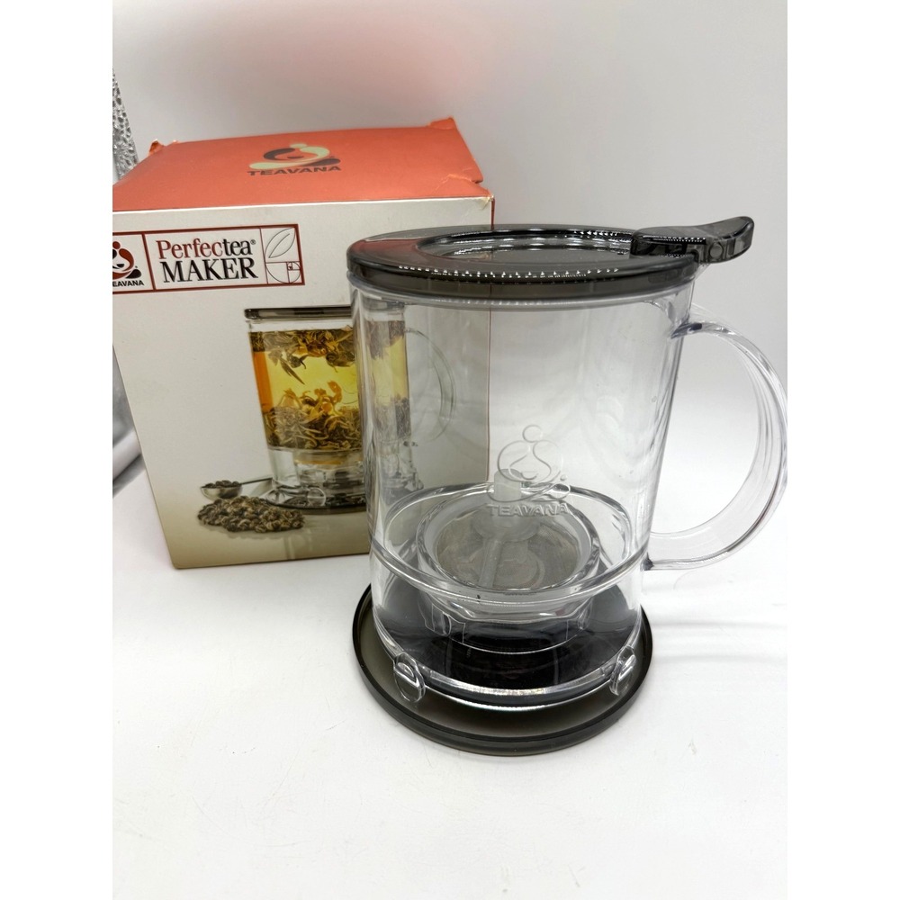 Teavana Perfectea Maker Tea Infuser 16oz Loose Leaf Teapot Clear BPA-Free Box